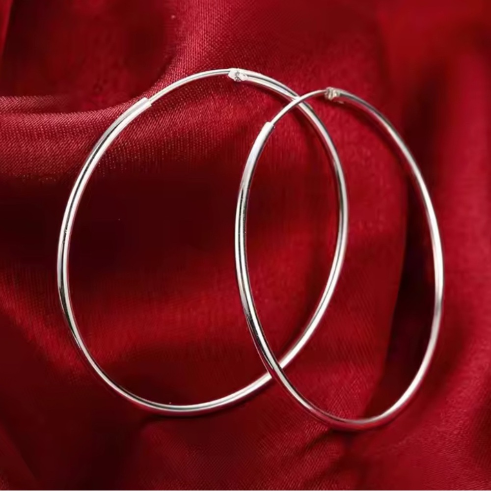 Elegant Silver Hoop Earrings
